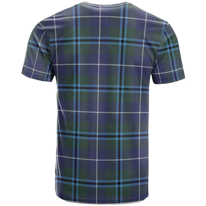 Scottish Douglas Clan Crest Tartan T-Shirt Back Side Tartan Plaid