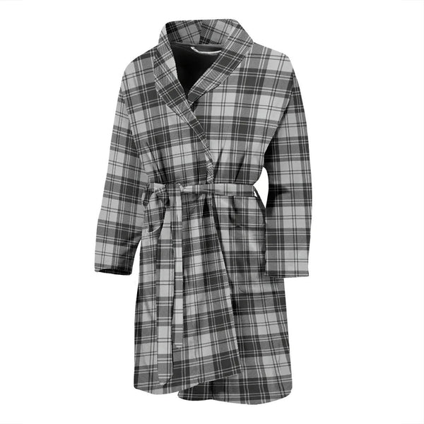 Scottish Douglas Grey Modern Clan Tartan Bathrobe 2