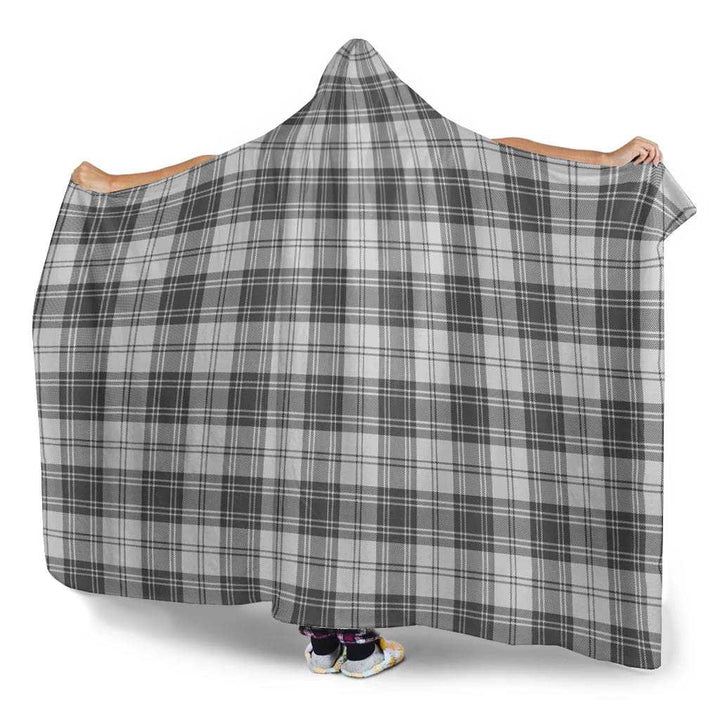 Scottish Douglas Grey Modern Clan Tartan Hooded Blanket Tartan Plaid 3
