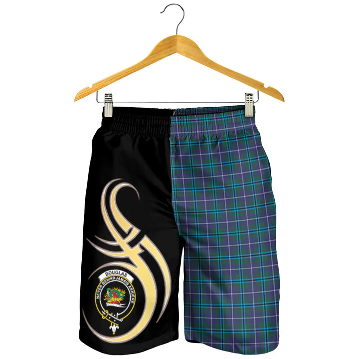 Scottish Douglas Modern Clan Crest Tartan Believe in Me Men's Shorts
