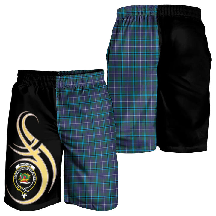 Scottish Douglas Modern Clan Crest Tartan Believe in Me Men's Shorts