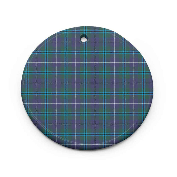 Scottish Douglas Modern Clan Tartan Ceramic Ornament Circle Shape Tartan Plaid