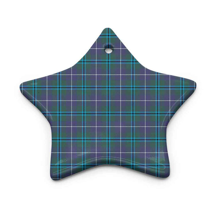 Scottish Douglas Modern Clan Tartan Ceramic Ornament Star Shape Tartan Plaid