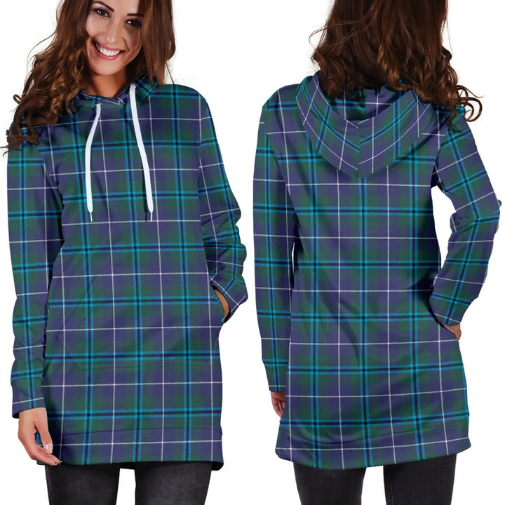 Scottish Douglas Modern Clan Tartan Hoodie Dress