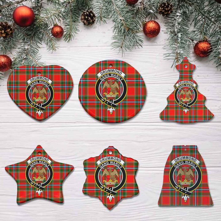 Scottish Drummond Clan Crest Tartan Ceramic Ornament All Tartan Plaid