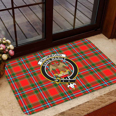 Scottish Drummond Clan Crest Tartan Door Mat Tartan Plaid 1