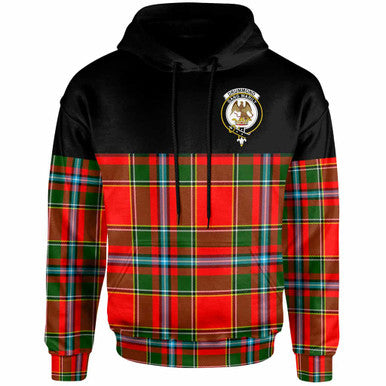 Scottish Drummond Clan Crest Tartan Hoodie - Horizontal Style Front Side Tartan Plaid