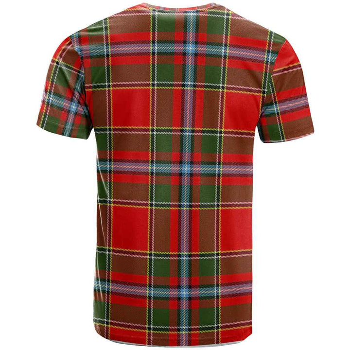 Scottish Drummond Clan Crest Tartan T-Shirt Back Side Tartan Plaid