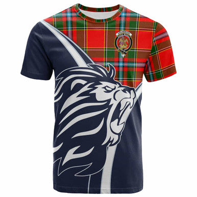 Scottish Drummond Clan Crest Tartan T-Shirt - Bend Style Front Side Tartan Plaid