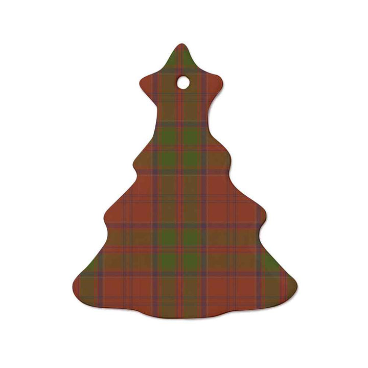 Scottish Drummond Clan Tartan Ceramic Ornament  Tree Shape Tartan Plaid