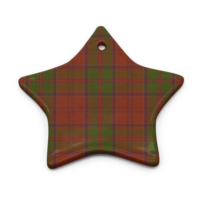 Scottish Drummond Clan Tartan Ceramic Ornament Star Shape Tartan Plaid