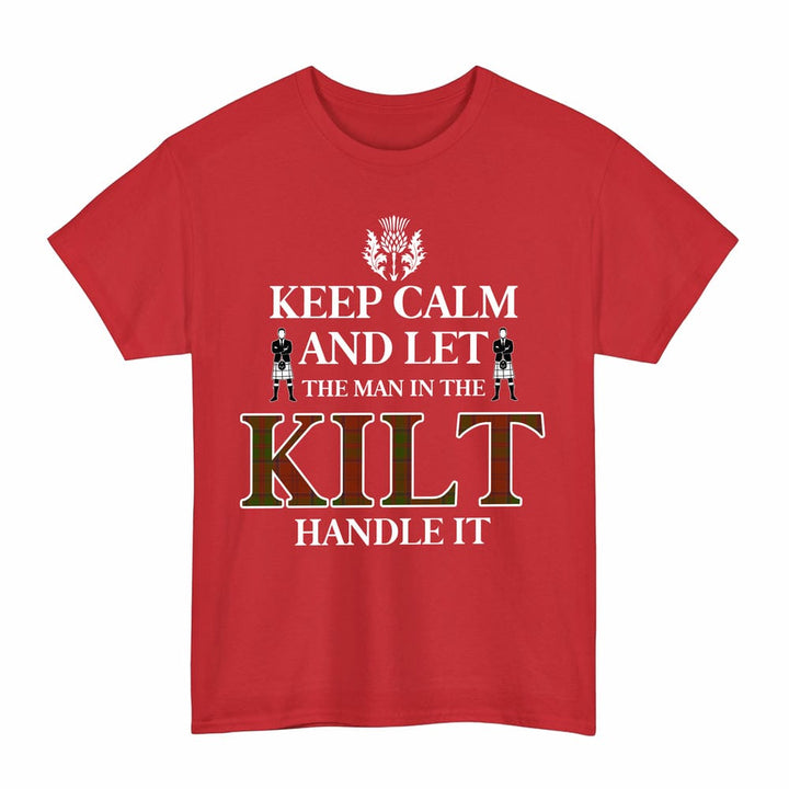 Scottish Drummond Clan Tartan T-Shirt - Keep Calm Tartan Plaid Red Color