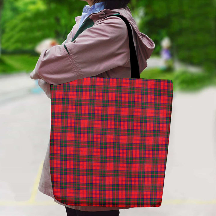 Scottish Drummond Modern Clan Tartan Canvas Bag With Shoulder Strap Tartan Plaid 2