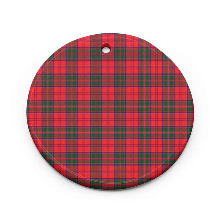 Scottish Drummond Modern Clan Tartan Ceramic Ornament Circle Shape Tartan Plaid