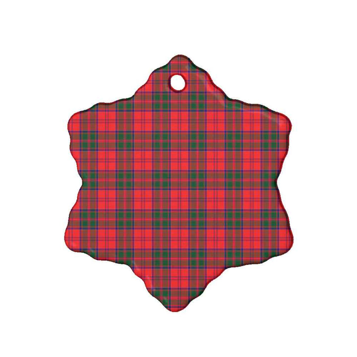 Scottish Drummond Modern Clan Tartan Ceramic Ornament Snow Flake Shape Tartan Plaid