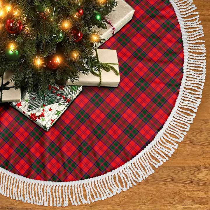 Scottish Drummond Modern Clan Tartan Christmas Tree Skirt Tassels 2 Tartan Plaid