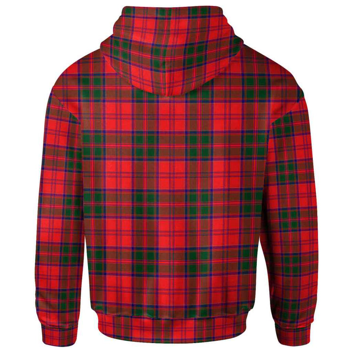 Scottish Drummond Modern Clan Tartan Hoodie Back Side Tartan Plaid
