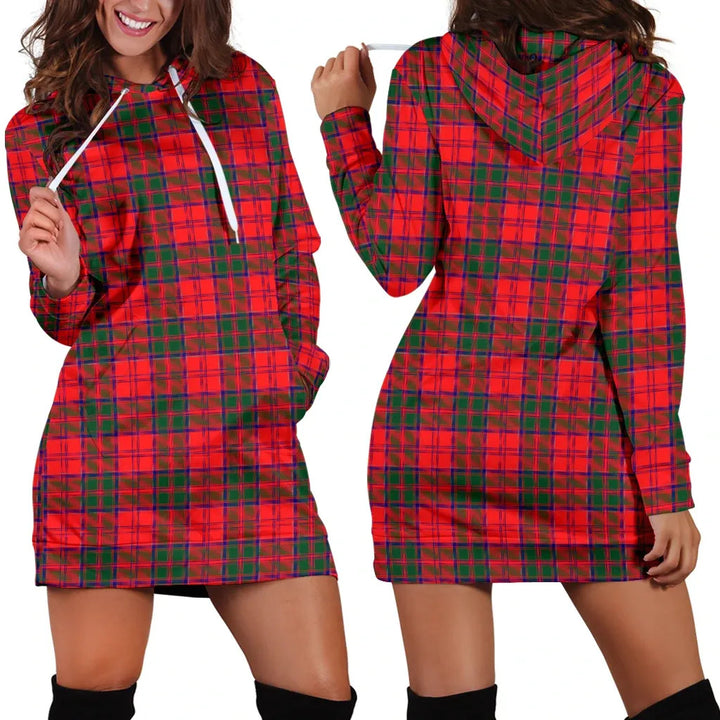 Scottish Drummond Modern Clan Tartan Hoodie Dress