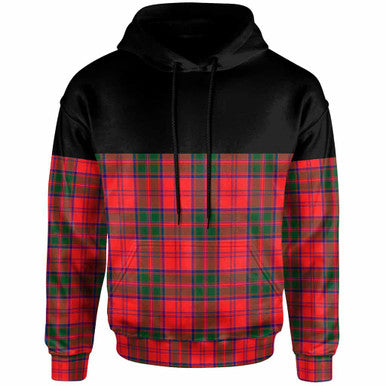 Scottish Drummond Modern Clan Tartan Hoodie - Horizontal Style Front Side Tartan Plaid