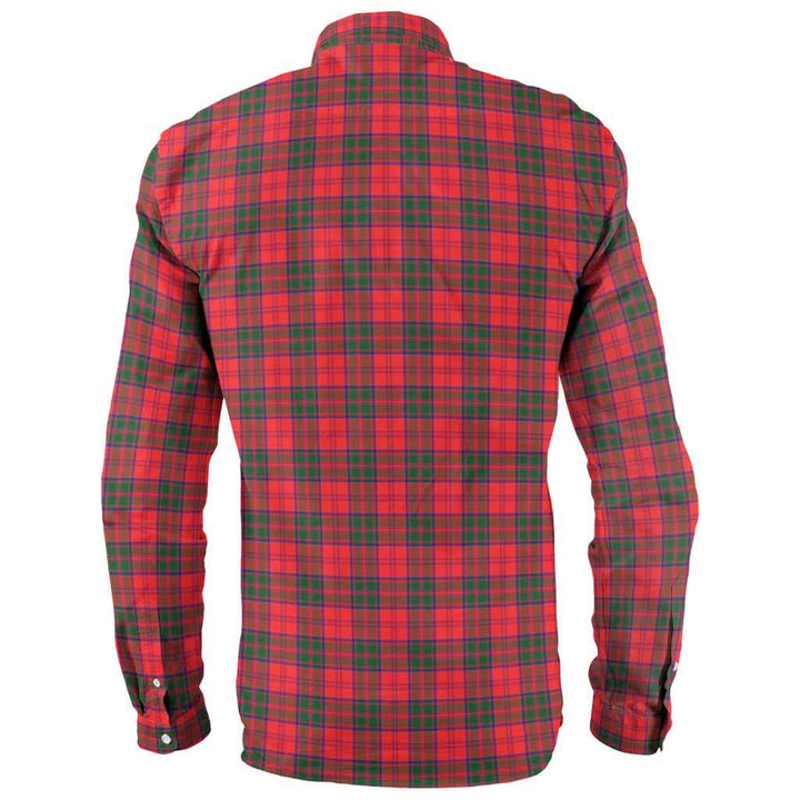 Scottish Drummond Modern Clan Tartan Long Sleeve Shirt Back Side Tartan Plaid