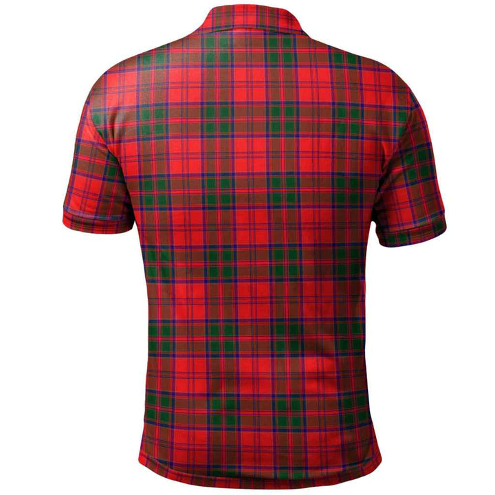 Scottish Drummond Modern Clan Tartan Polo Shirt Back Side Tartan Plaid