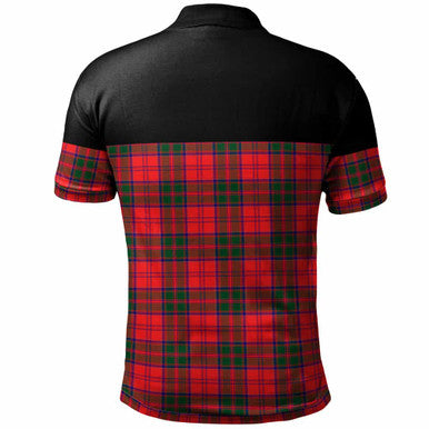 Scottish Drummond Modern Clan Tartan Polo Shirt - Horizontal Style Back Side Tartan Plaid