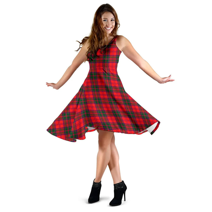 Scottish Drummond Modern Clan Tartan Women Midi Dress