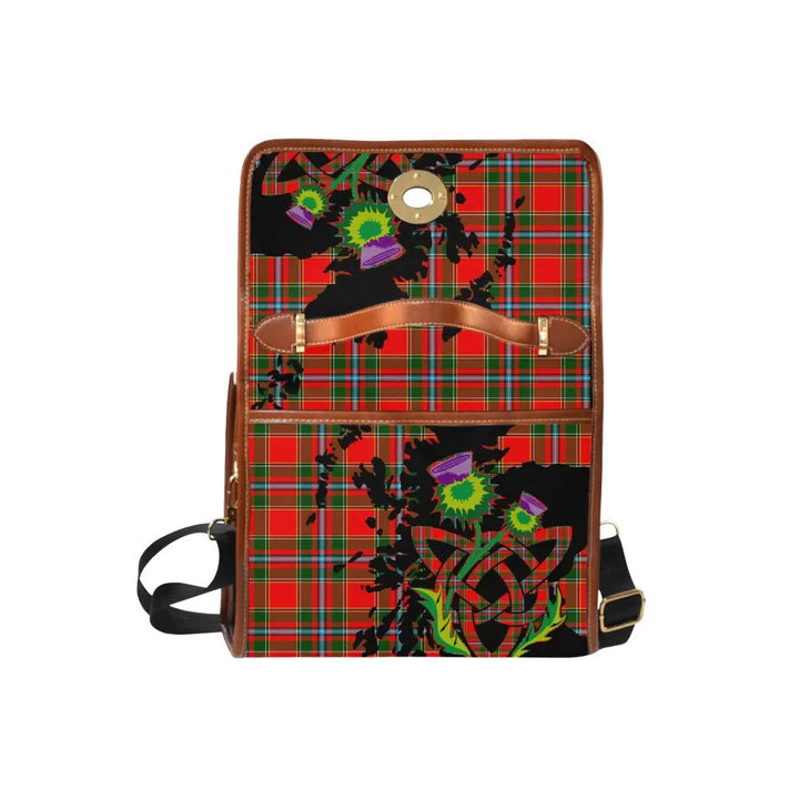 Scottish Drummond of Perth Clan Tartan Waterproof Canvas Bag With Thistle Tartan Plaid 6