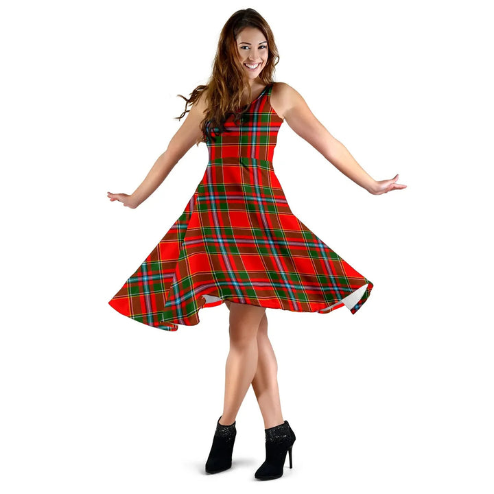 Scottish Drummond of Perth Clan Tartan Women Midi Dress