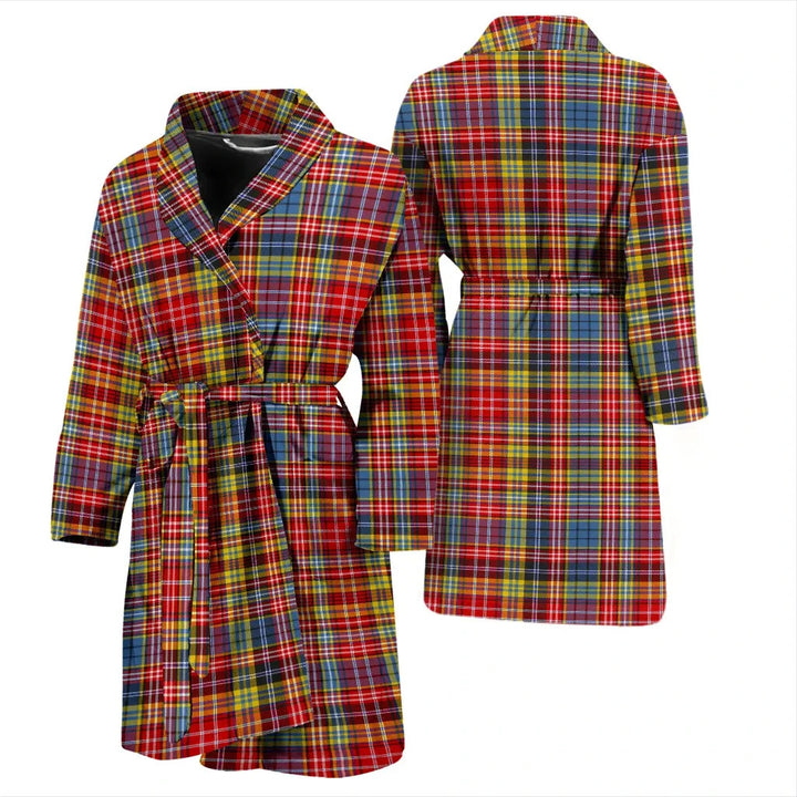 Scottish Drummond Of Strathallan Clan Tartan Bathrobe 3