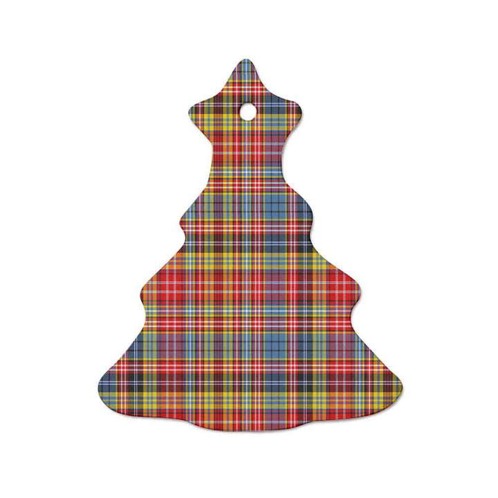 Scottish Drummond of Strathallan Clan Tartan Ceramic Ornament  Tree Shape Tartan Plaid