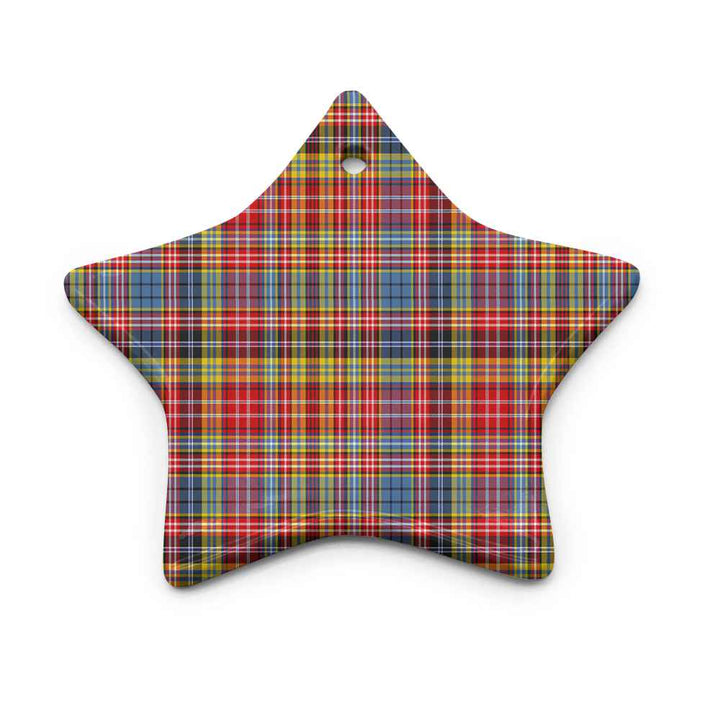 Scottish Drummond of Strathallan Clan Tartan Ceramic Ornament Star Shape Tartan Plaid
