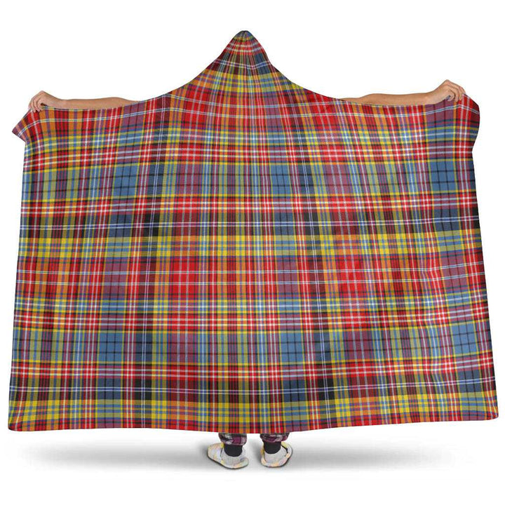 Scottish Drummond of Strathallan Clan Tartan Hooded Blanket Tartan Plaid 1