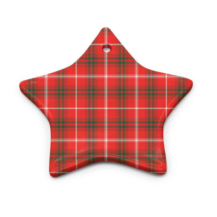 Scottish Duke of Rothesay Modern Clan Tartan Ceramic Ornament Star Shape Tartan Plaid