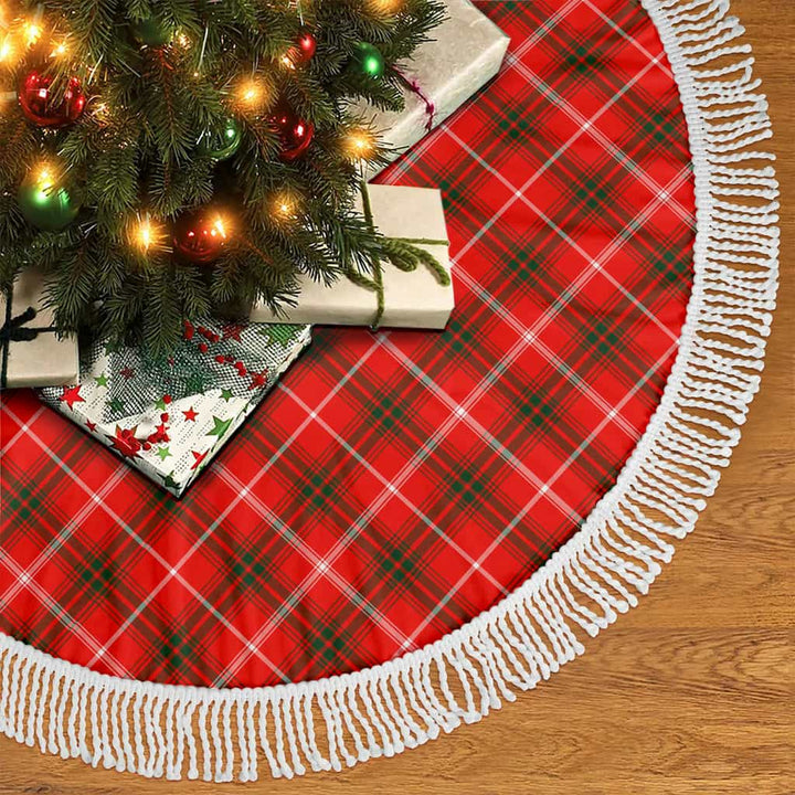 Scottish Duke of Rothesay Modern Clan Tartan Christmas Tree Skirt Tassels 2 Tartan Plaid
