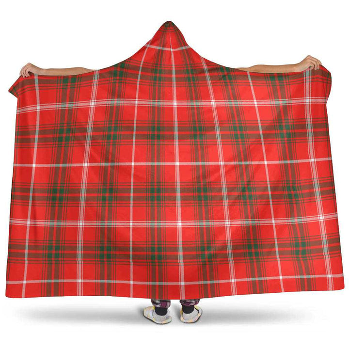 Scottish Duke of Rothesay Modern Clan Tartan Hooded Blanket Tartan Plaid 1