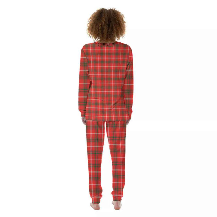 Scottish Duke of Rothesay Modern Clan Tartan Pajama Set Women Back Side Tartan Plaid