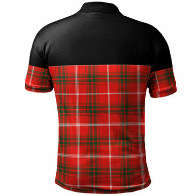 Scottish Duke of Rothesay Modern Clan Tartan Polo Shirt - Horizontal Style Back Side Tartan Plaid