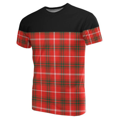 Scottish Duke of Rothesay Modern Clan Tartan T-Shirt Horizontal Style Front Side Tartan Plaid