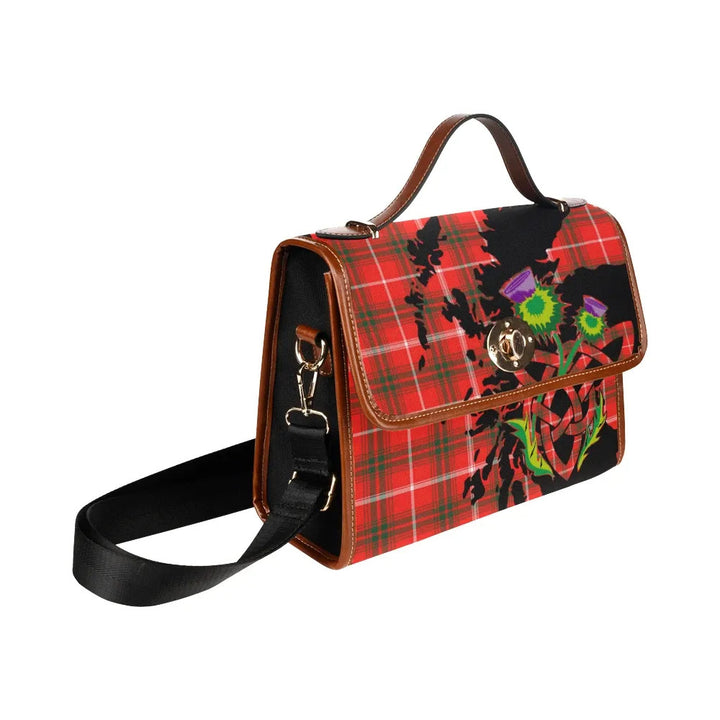 Scottish Duke of Rothesay Modern Clan Tartan Waterproof Canvas Bag With Thistle Tartan Plaid 3