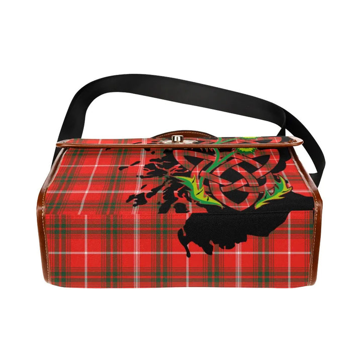 Scottish Duke of Rothesay Modern Clan Tartan Waterproof Canvas Bag With Thistle Tartan Plaid 5