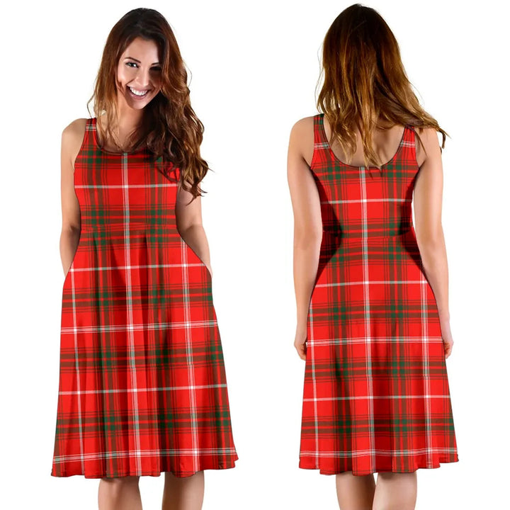 Scottish Duke of Rothesay Modern Clan Tartan Women Midi Dress