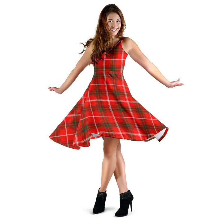 Scottish Duke of Rothesay Modern Clan Tartan Women Midi Dress