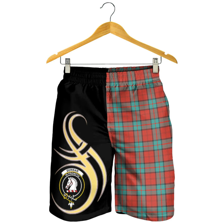 Scottish Dunbar Ancient Clan Crest Tartan Believe in Me Men's Shorts