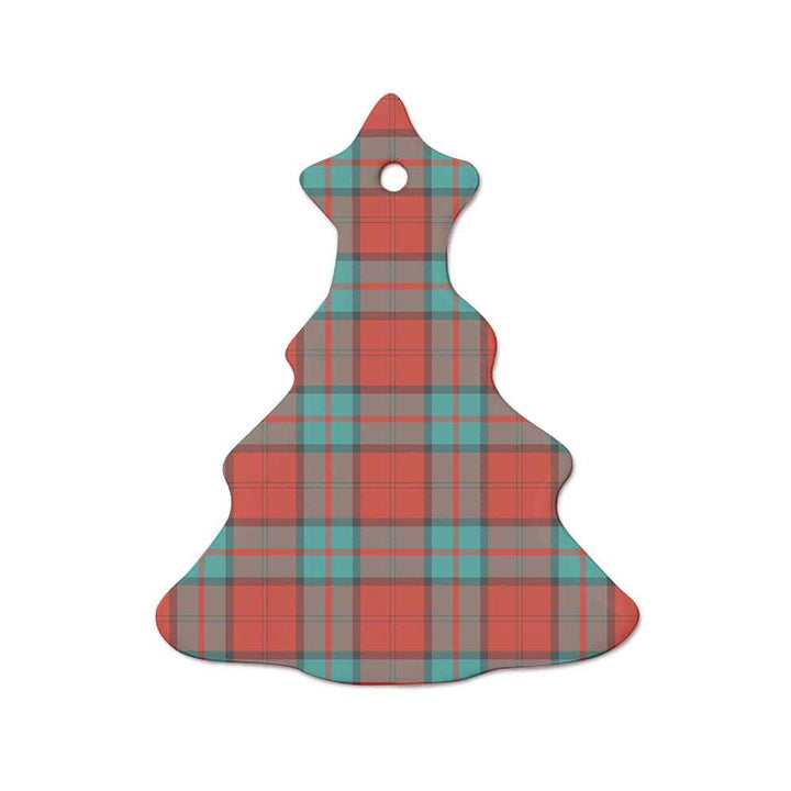 Scottish Dunbar Ancient Clan Tartan Ceramic Ornament  Tree Shape Tartan Plaid