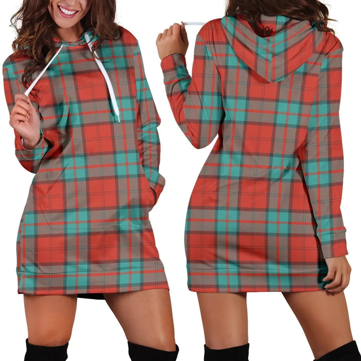 Scottish Dunbar Ancient Clan Tartan Hoodie Dress