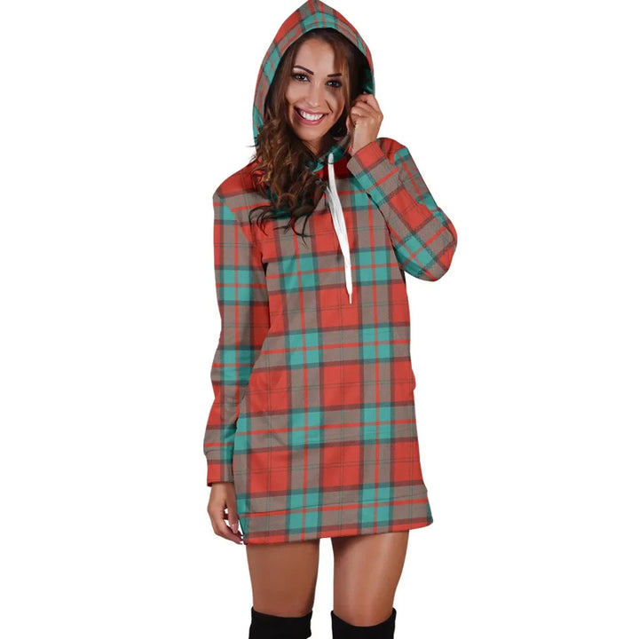 Scottish Dunbar Ancient Clan Tartan Hoodie Dress