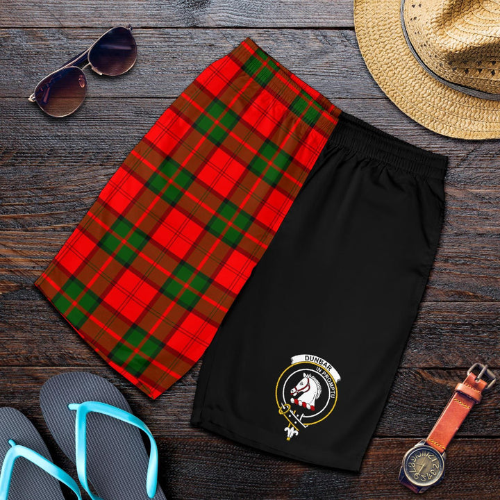Scottish Dunbar Clan Crest Tartan Half of Me Men's Shorts