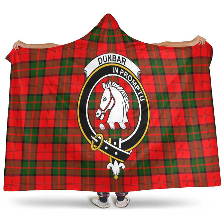 Scottish Dunbar Clan Crest Tartan Hooded Blanket Tartan Plaid 1