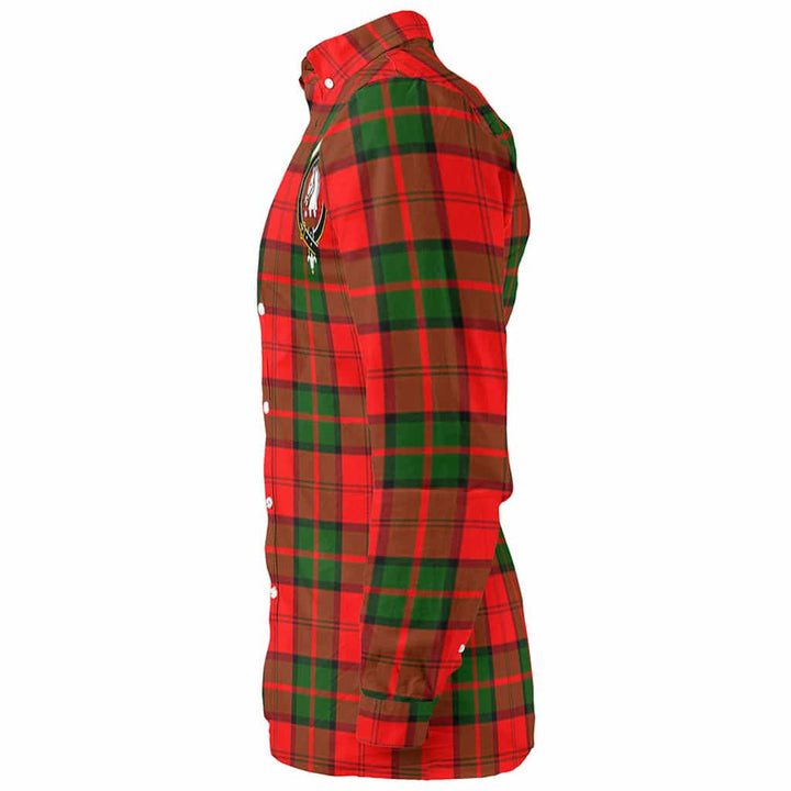 Scottish Dunbar Clan Crest Tartan Long Sleeve Shirt Tartan Plaid